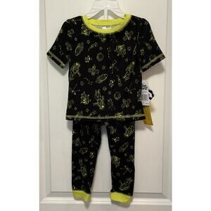 Sleep On It Boys Soft Space Pajama Set Short Sleeve Top and Pants Size 3T